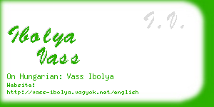 ibolya vass business card